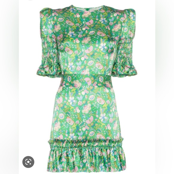 The Vampires Wife Floral Silk Mini Dress - Picture 13 of 14